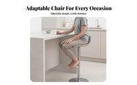Adjustable rotating Stool with backrest Integrated Footrest for Kitchen Island, Adults