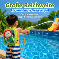 Water Gun with Backpack Tank, Large Water Gun for 4-6 Years Old, 30x25x5.5cm Backpack for Summer and Garden