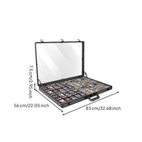 Folding Card Case Foldable Aluminum Showcase Case Sturdy Protection