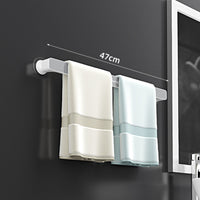 No-Drill Bathroom Towel Rack and Storage Shelf