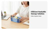 Stackable Utility Crate utilitarian & aesthetic Desktop Basket adaptable for Desk