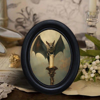 Halloween Witch Wooden Picture Frame for Desk, Living Room, Dining Room, Entryway