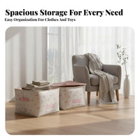 foldable Clothes Box Large Capacity Closet Organizer Lidded for Moving House