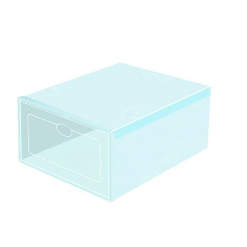 Shoe Storage Box with Clear Front Dustproof Organizer Hard for Closet, Bedroom