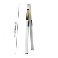 Waterproof Inspection Ruler Long Straight Straightedge Black Grip