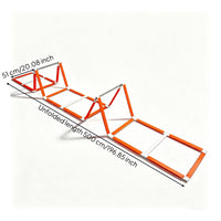 Multifunctional Training Ladder Orange and White Hurdle Training Ladder