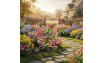 Faux Flower Ground Stake Weatherproof Garden Flower Pick Weather Friendly Outdoor Decoration for Yard, Porch