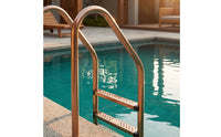 Stainless Steel Pool Ladder Rust Resistant Pool Ladder with Handrails Easy Installation for Villa Owners