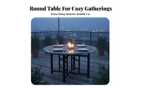 Round Dining Table with Turntable Strong Load-Bearing Round Dining Table Turntable Stable and Firm Household Furniture for Home, Kitchen, Living Room
