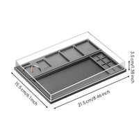 Watch Repair Storage Organizer Dustproof Watch Parts Storage Box Rectangular Organizer for Watchmakers