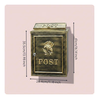 Vintage Wall Mailbox Rainproof Vintage Mailbox Weather Resistant for Entrance