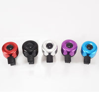 Clamp Mount Compact Bike Bell Metal Dome Handlebar Bell Push Button Bike Accessory Black Finish