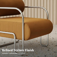 Modernist design aesthetic Deep sapphire Single Seater stylish Design Lounge Chair Ergonomic contour Seating Furniture Thick paddinging for Cafe Owners, residents, Readers, Coffee Shop, Reception Area, Living Room, Bedroom