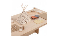 DIY Mini Teepee Kit Handmade 1:12 Scale Dollhouse Tent for Hobbyists, Collectors