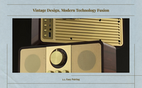 Retro Wooden Speaker, Vintage Radio, Stereo Bass, Home Audio
