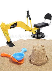 儿童钩机大号沙滩雪地玩具可坐挖掘机工程车游乐园雪地沙滩挖掘