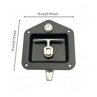 Keyed T-Handle Latch with Keys Flush-Mount T-Handle Lock Corrosion-Resistant Door Lock with Keys Long-Lasting for RV