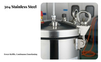 Stainless Steel Pressure Feed Paint Tank 15L Paint Kit Wide Coating Compatibility Pressure Pot for Resin Casting