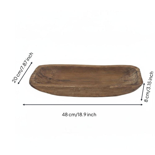 Rustic Centerpiece Bowl Handmade Rustic Fruit Tray for Dining Room, Kitchen