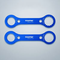 2 Pieces Aluminum Alloy Bottom Bracket Wrench Double-Ended Bike Bottom Bracket Wrench Flat Notched for Cyclists, Mechanics, Bike Maintenance, Workshop