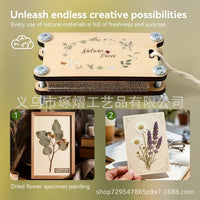 8-Inch Wooden Flower Press Kit for Adults and Children