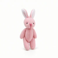Small Stuffed Bunny with Hanging Cord Mini Bunny Keychain Pendant Embroidered Stuffed Pendant Cute for Keys