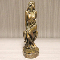 Bronze Deity Figurine Handmade Classical Female Sculpture for Office, Desktop
