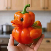 Vegetable Duck Statue Whimsical Decorative Item Sturdy