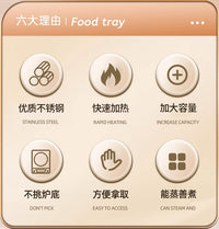 食品级不锈钢蒸炖锅双耳锅炖盅汤锅蒸锅多用带蒸片电磁炉燃气灶用