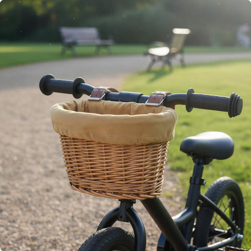 Small Front Wicker Basket Handwoven Children Bike Basket Long-Lasting
