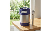 Mini Keg Stainless Steel Keg with Spear Growler Portable Container Corrosion Resistant for Homebrewers, Home Bar, Kitchen