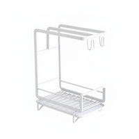 Kitchen Sink Organizer Rack Draining Design Sponge Holder with Dishcloth Rack