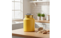 Sealed Storage Canister Stainless Steel Canister with Clasping Lid dampnessResistant Airtight Food Storage Container for Tea Lovers, Pet Owners