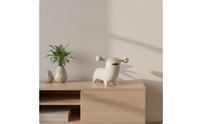 Ceramic Animal Figurine Handmade Animal Ornament Minimalist for Office Desk