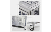 Sturdy Dog Cage with Wheels Rolling Dog Crate with Wheels Rust-Resistant Mobile for Breeders