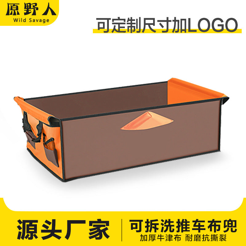 Foldable Camping Cart Dust Cover, Outdoor Hand Cart, Picnic Cart, Camp Trailer, Small Pull Cart, Dustproof Storage