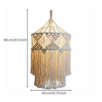Boho Hanging Light Shade Bohemian Aesthetic Fringed Hanging Lamp Cover