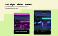 Cordless LED car lights, app control