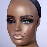 黑人假发头套双肩半身非洲头模PVC假人女模特头项链支架Mannequin