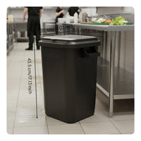 Commercial Garbage Can Wide Mouth Tall Rectangular Waste Bin Pressure-Resistant