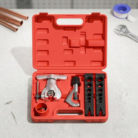 Metric and Imperial Brake Pipe Flaring Kit Complete Pipe Flaring Tool Set Universal Tubing Expander Set with Case Heavy-Duty for Garage