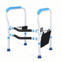 Toilet Rail with Suction Cups No-Drill Toilet Frame Freestanding for Seniors, Handicapped