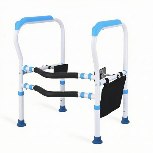 Toilet Rail with Suction Cups No-Drill Toilet Frame Freestanding for Seniors, Handicapped