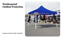 Waterproof Folding Instant Setup Gazebo Easy Setup Canopy Tent Heavy Duty Frame Portable Shelter Sun Protection for Street Vendors, Event Organizers, Temporary Carport, Markets, Sporting Events, Backyard