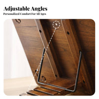 Adjustable Wooden Bookstand Foldable Design Reading Stand Handsunrestricted Use