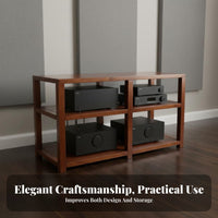 Solid Wood Amplifier Stand Simple and Elegant Multi-Tier Stereo Component Rack Modern Contemporary Residence Theater Equipment Shelf