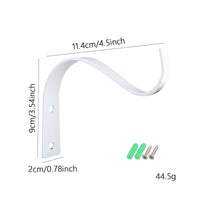 Wall-Attached Plant Bracket Easy to Install Hanging Plant Bracket Rust Resistant Bird Feeder Hanger for Patio, Porch