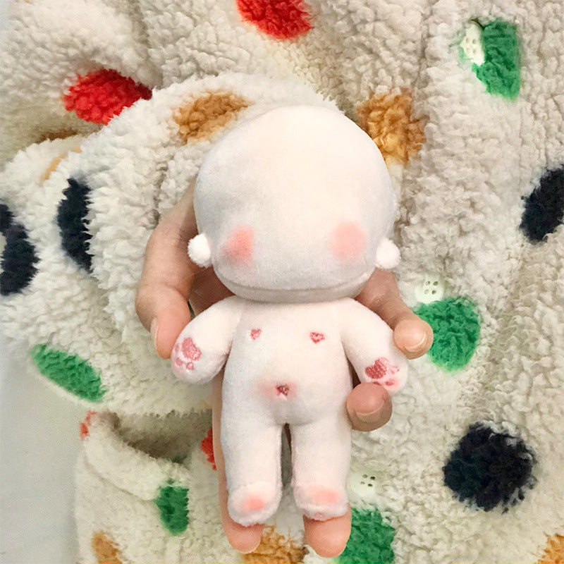 棉花娃娃有骨架现货素体DIY正常体20CM体公仔馒头坐姿长腿海星体