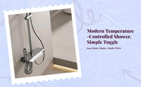 Brass thermostatic rainfall shower