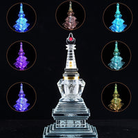 Crystal Relic Pagoda with Scripture, for Buddhist Altar